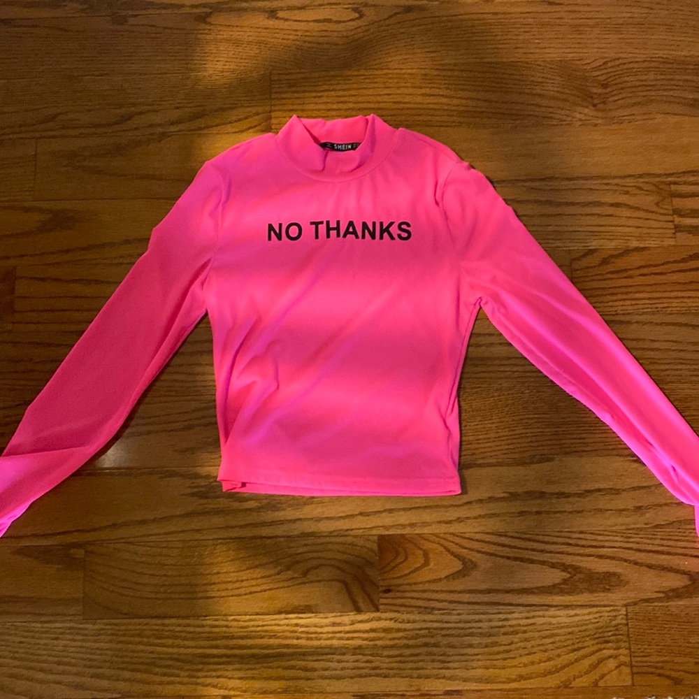 SHEIN size XS hot pink shirt.